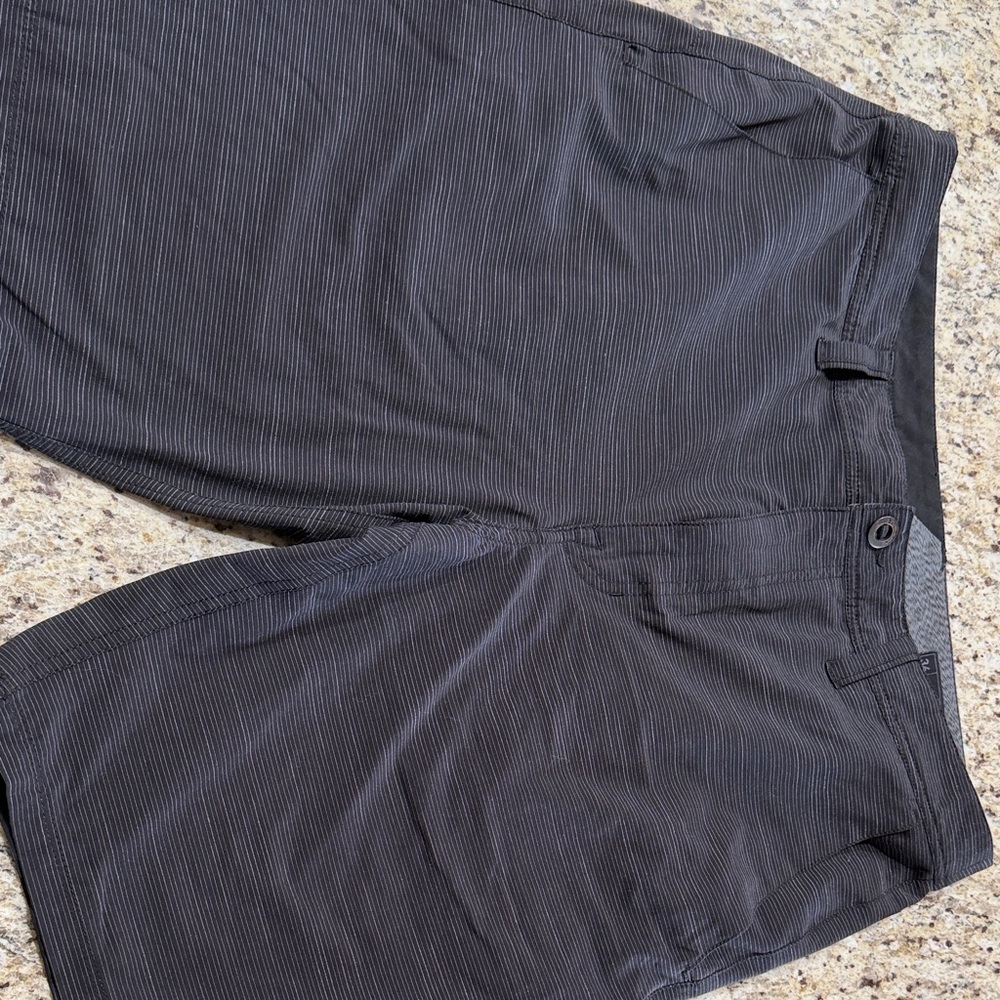 Volcom Men's Charcoal Striped Athletic Shorts